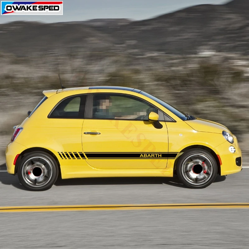 Стикер для автомобильной юбки Abarth стикер гонок и спорта обертывание в полоску