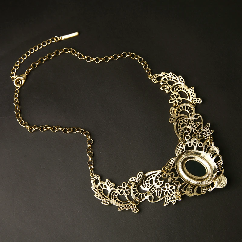 Оптовая цена подарок матери Сияющий Золотой цвет зеленый и розовый ожерелье