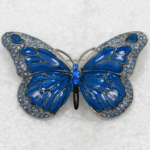 12 шт./лот моды брошь Rhinestone эмаль Бабочка Pin Броши подарок C101478 - Окраска металла: C101478 B