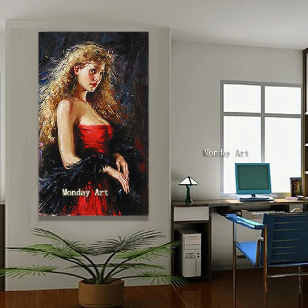 Модное Искусство Ручная роспись Обнаженная девушка картина маслом на холсте поп