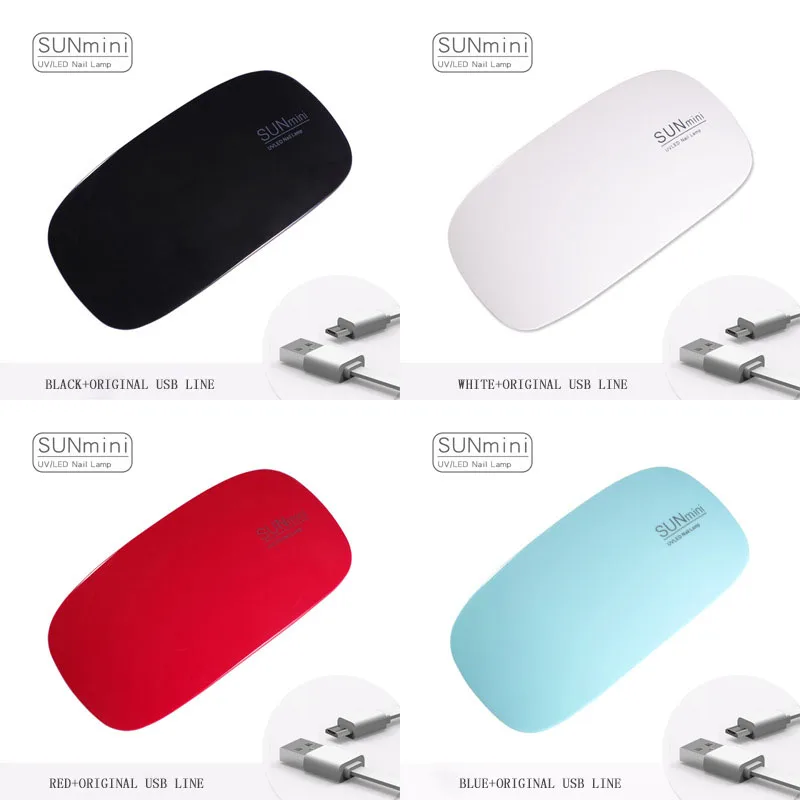 Solomey SUNmini 6 Вт УФ светодиодная лампа для сушки ногтей отверждения Портативный USB