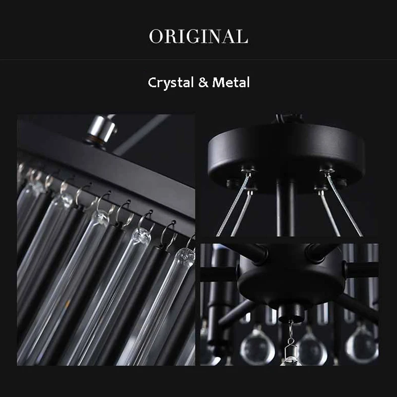 저렴한 모던 클래식 블랙 메탈 천장 조명 PL665, 빗방울 크리스탈 음영, 거실, 침실, 바, 복도, 발코니 조명 저렴한 모던 클래식 블랙 메탈 천장 조명 PL665, 빗방울 크리스탈 음영, 거실, 침실, 바, 복도, 발코니 조명
