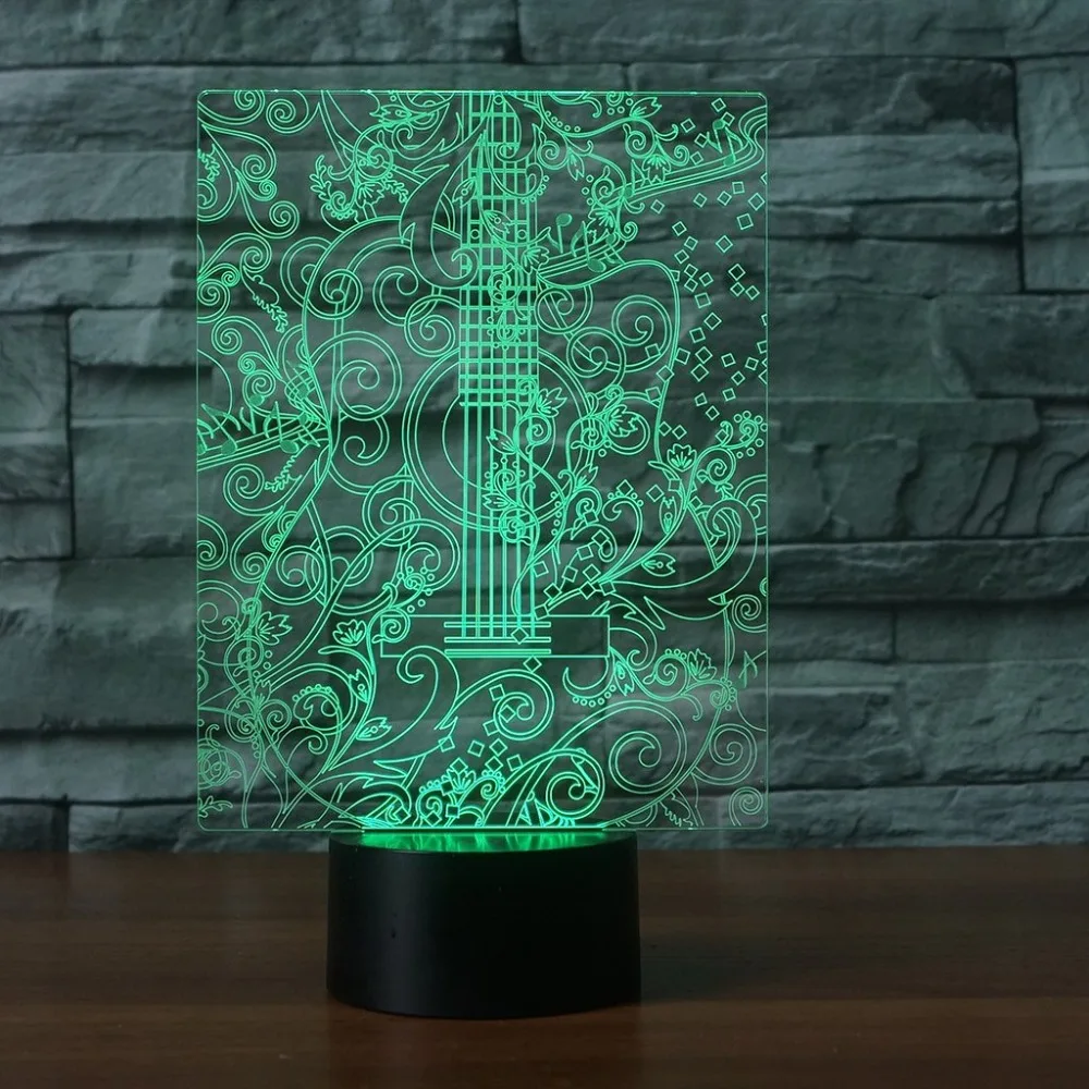 3D светодиодные креативные ночники для спальни 7 цветов меняющие цвет настольная
