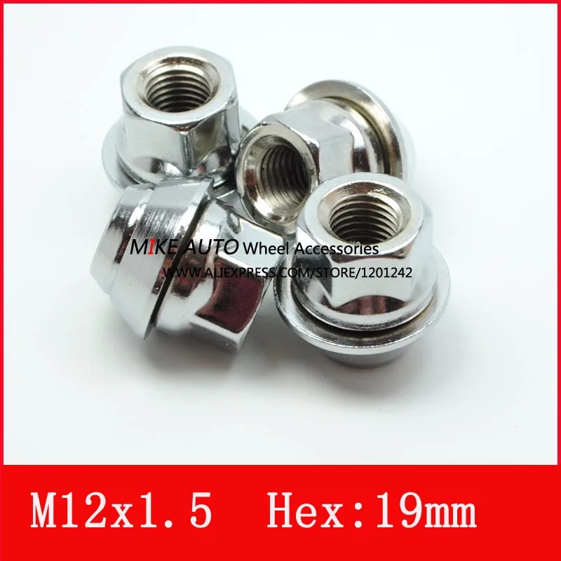 16 шт. открытые гайки для наконечников колес M12x1.5 PCD HEX19(3/ 4 &quot) FORD Mondeo Focus|lug nuts|wheel lug