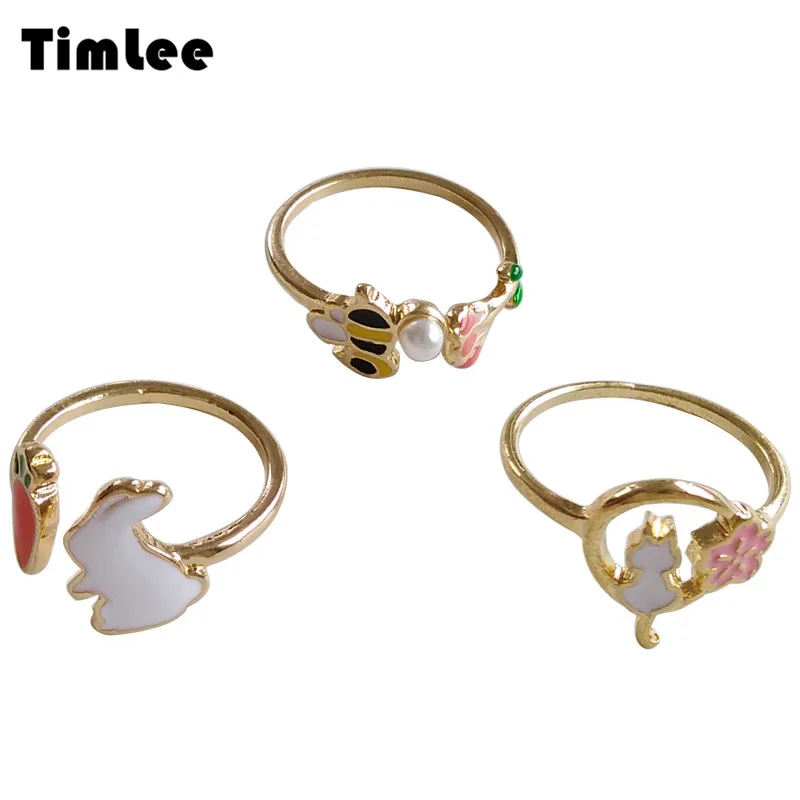 Timlee R048 Бесплатная доставка новые милые женские кольца на палец из сплава с