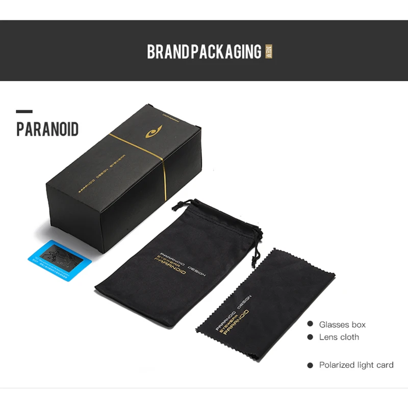 PARANOID Винтаж TR90, солнцезащитные очки, поляризационные, Для мужчин, солнцезащитные очки для мужчин ретро-оттенки вождения Черный Мужские Oculos Male 10 Цвета модель 8816 - Цвет линз: package