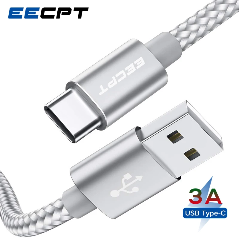 Кабель EECPT USB Type C 3A для быстрой зарядки и передачи данных зарядное устройство