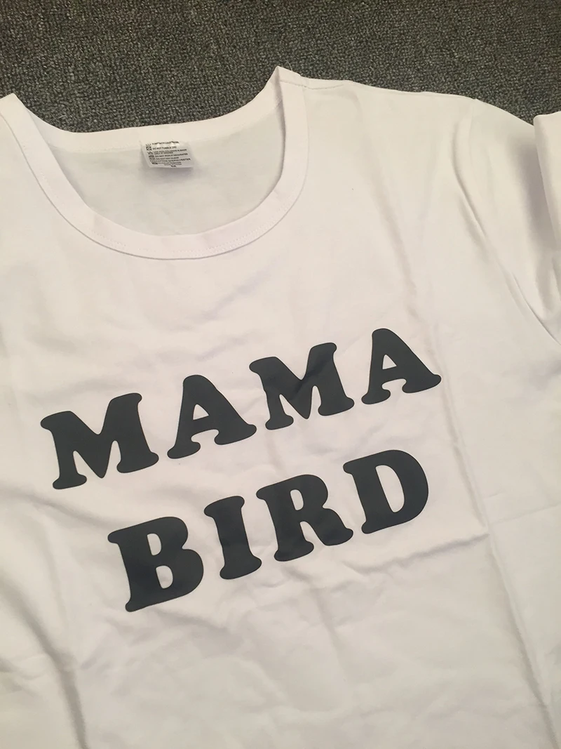 Футболка Momoluna MAMA BIRD Женская/мужская с надписью смешная рубашка в стиле Харадзюку