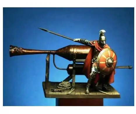 Разобранный 1/32 54 мм старинный греческий огненный солдат с базовой фигуркой из