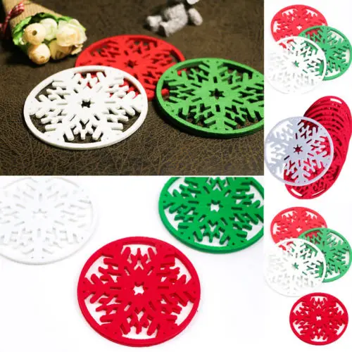 2 шт. рождественские украшения Снежинка стол термостойкий Коврик чашка кофейные