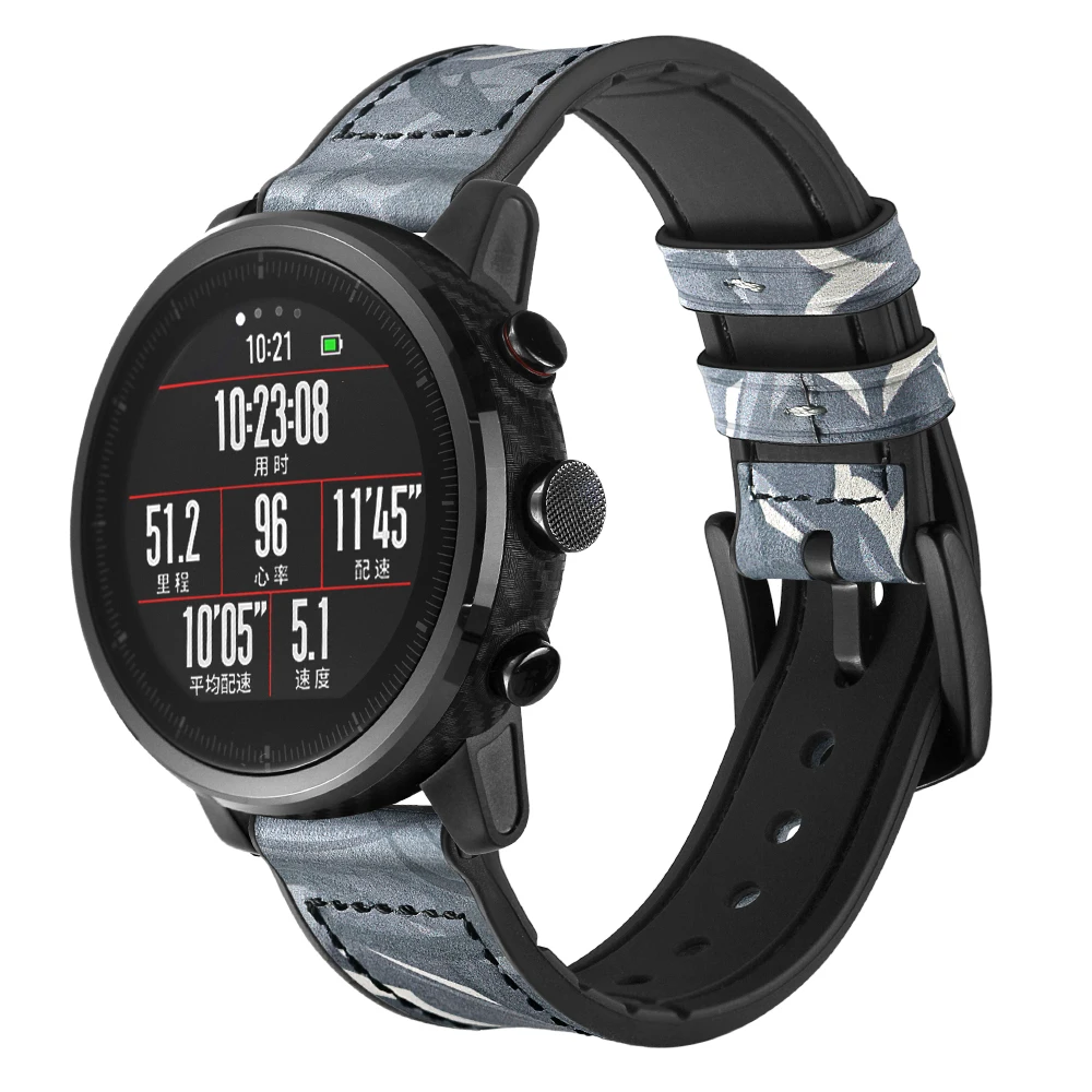 Кожаный ремешок для смарт-часов Xiaomi Huami Amazfit PACE Stratos из натуральной кожи 22 мм |