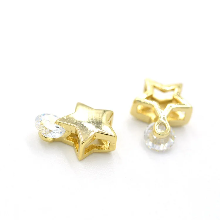 Новые креативные пятиконечные инкрустированные цирконием полые браслеты DIY