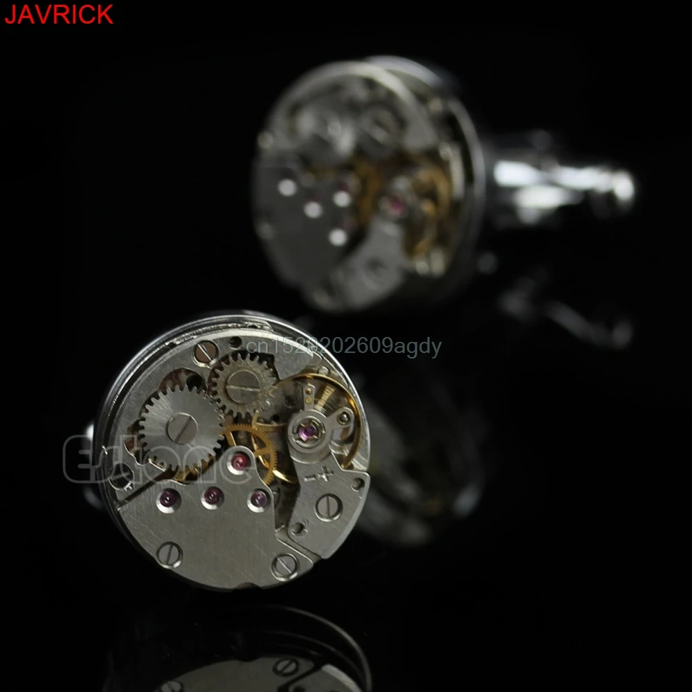 1 пара во всем мире моды стильный Стимпанк Шестерни запонки часы цинковый сплав