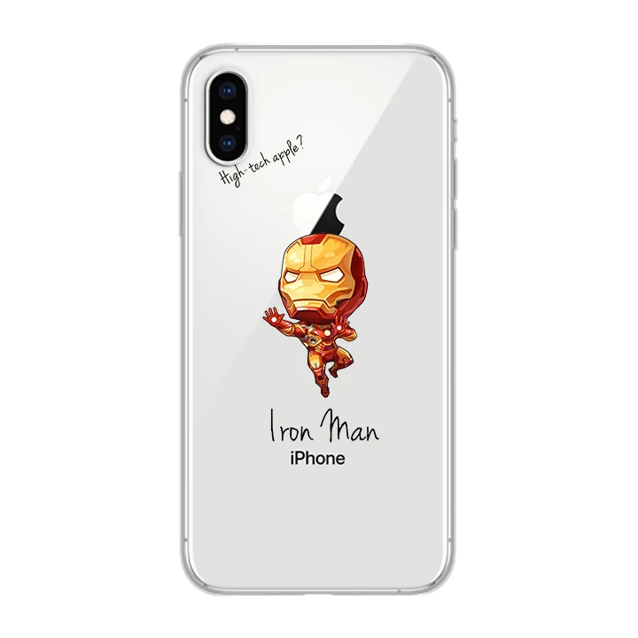 ciciber Phone Cases for IPhone 7 8 6 6s Plus SE 5s X Xs XR XS Max Soft TPU Back Cover 11 Pro 2019 Marvel Iron Man |