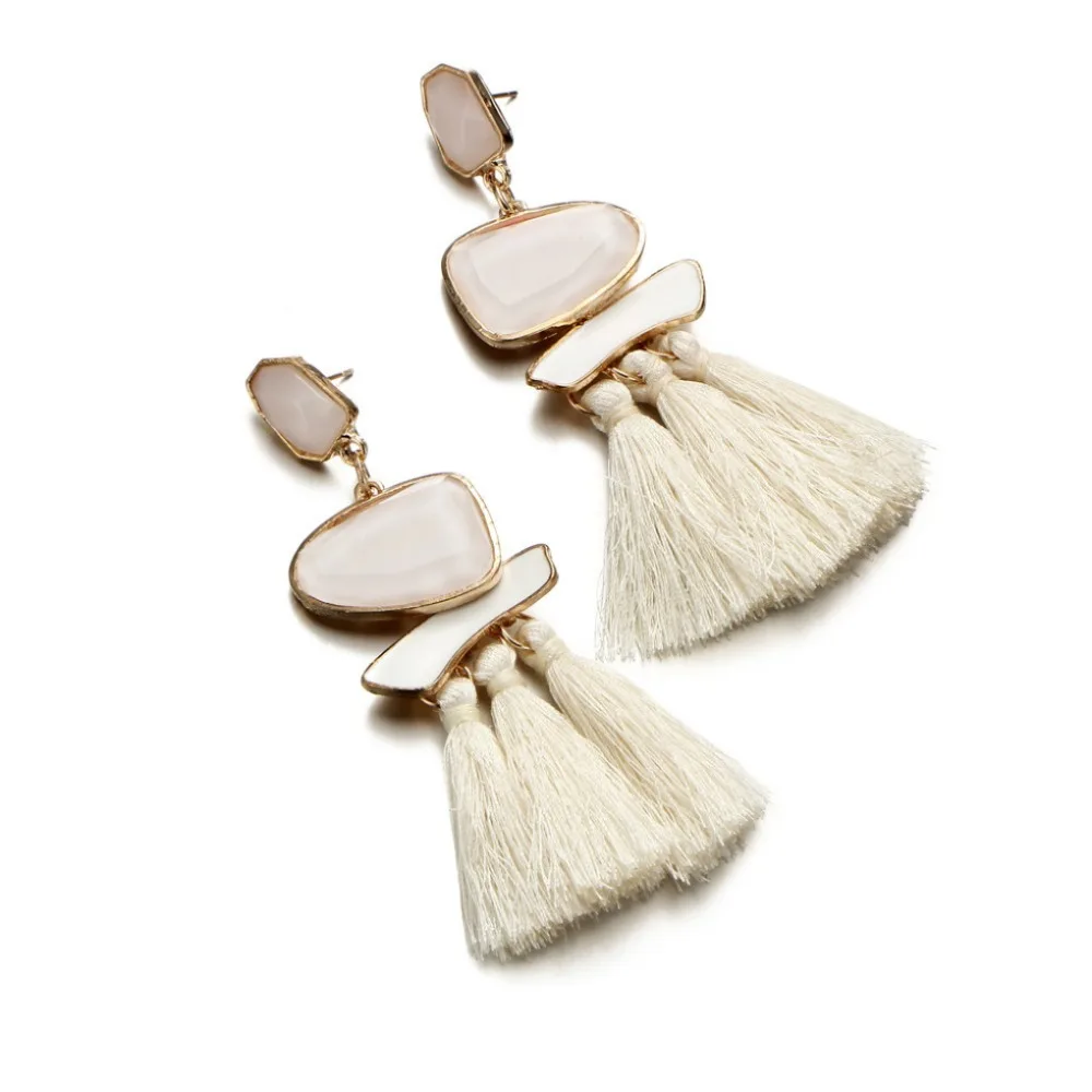 Bohemian Women Fashion Tassel Long Earring Vintage Multicolor Ear Accessories Hot Sales Wedding Party Folk Style Dangle Earrings | Украшения