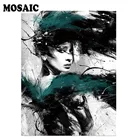 Алмазная живопись 5d сделай сам, фото на заказ, мозаика, абстрактная черная женщина, вышивка крестиком 5d, полноразмерная вышивка, домашний декор