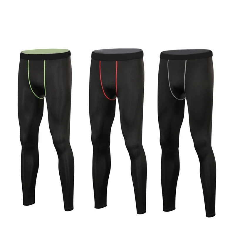 

2019 new men's sports training leggings leggings exercise leggings running sports tight fitness pants men's black trousers