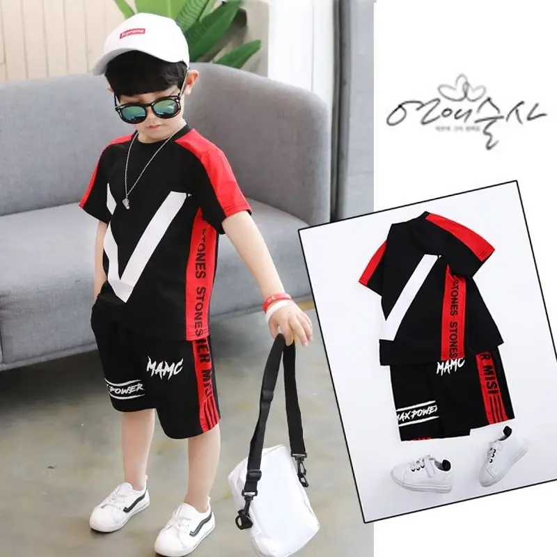 Kids Clothes Tracksuit Suit For Boys Clothing Sets 2019 Summer 2pcs Outfit Children 3 4 5 6 7 8 9 10 Year | Детская одежда и обувь