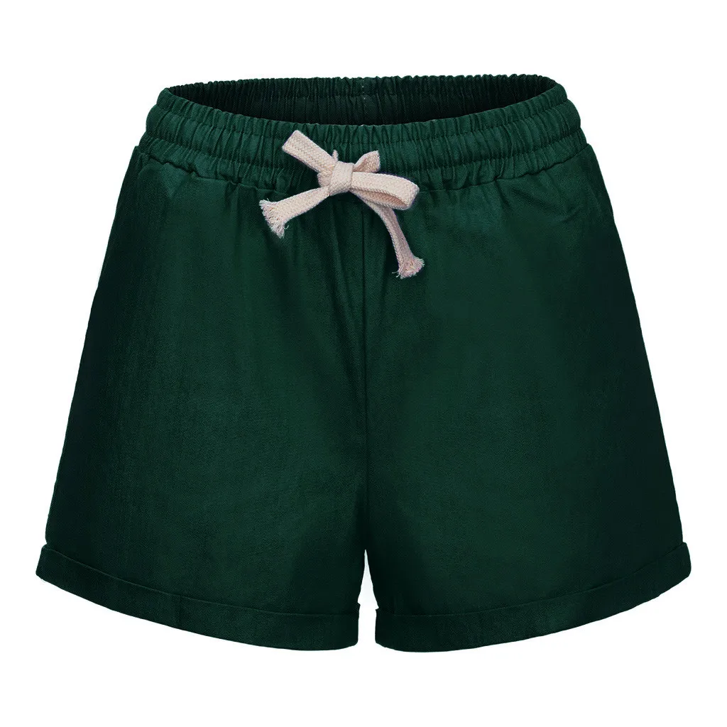 Pantalon Ancho Trainingsbroek Vrouwen, Женская карманная повязка больших размеров, одноцветные шорты для бега, спортивные широкие шорты Z4