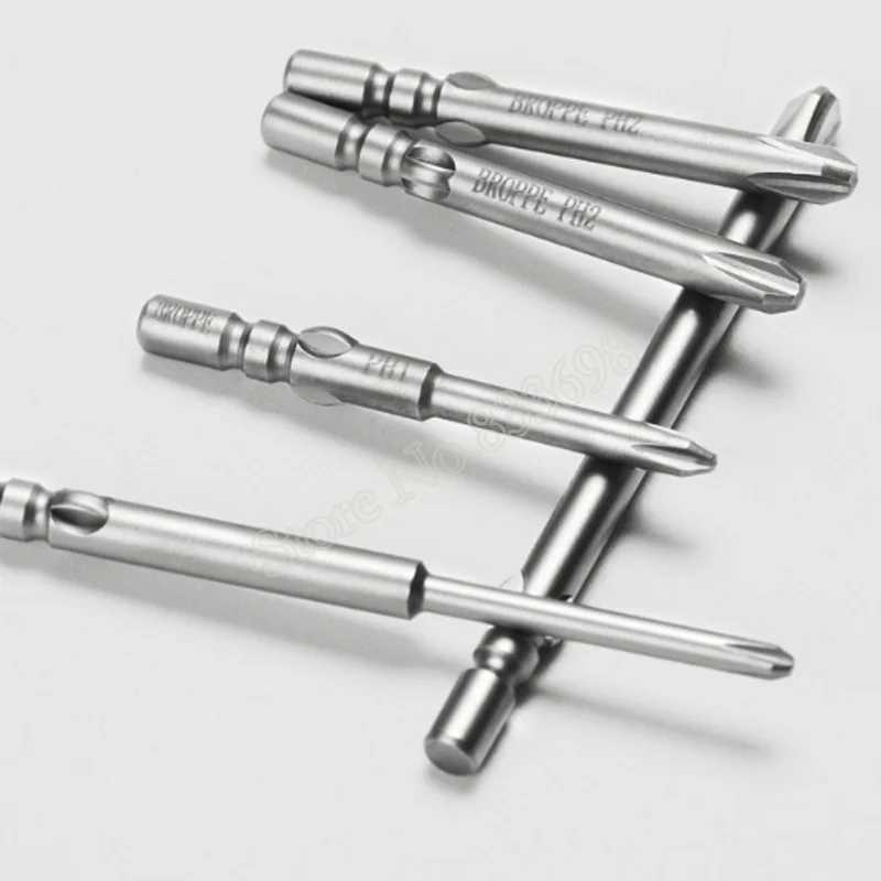 

10Pcs Magnetic Phillips Cross PH2 Screwdriver Bit S2 800 4MM Shank Electric Screw Driver Power Tool 60mm length