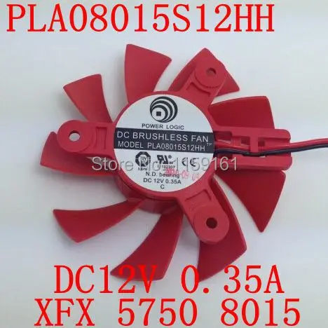 Бесплатная доставка, вентилятор графической карты PLA08015S12HH 47x47x47 мм 75 мм XFX5750