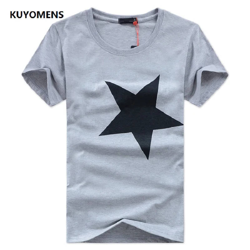 Мужская футболка KUYOMENS летняя большого размера с коротким рукавом|tee shirt homme|t hommemen