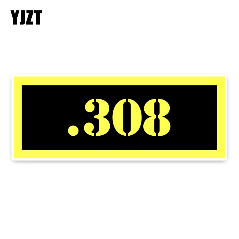 YJZT 13 5 см * 2 смешной. 308 патронов ПВХ Высокое качество наклейки для автомобиля