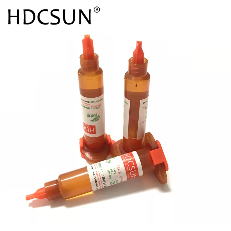DHCSUN 10 50 шт./лот 5 мл УФ Клей LOCA Жидкий оптический прозрачный клей для IPhone Samsung