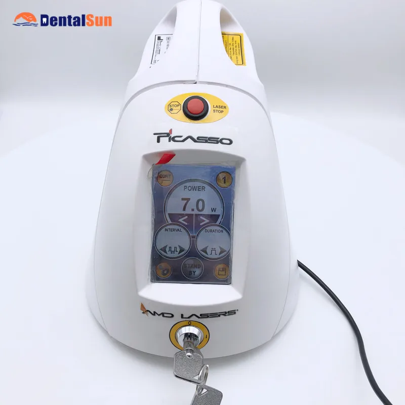 Dental 810nm Diode Oral Soft Tissue Surgery and Teeth Whitening Laser 7W Dental Laser