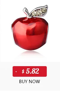 StrollGirl Apple Charms collection Beads 925 silver with enamel&CZ Fit original Pandora Charm Bracelets diy Jewelry Making Gifts