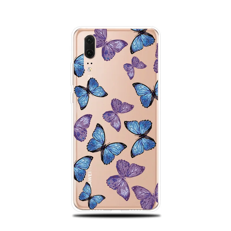 Силиконовый чехол с рисунком бабочки для Huawei P8 P9 Lite 2017 P Smart 2019 мягкий P10 P20 P30 Pro |