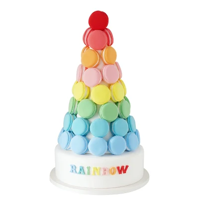 rainbow SWEETOGO искусственные Макаруны башня торт поддельные формы имитация украшения программного обеспечения для магазина витрина фотографии реквизит - Цвет: rainbow