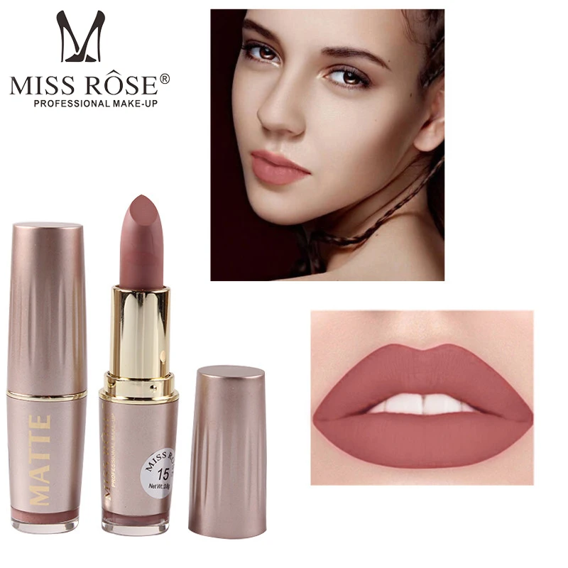 Матовая помада Miss Rose водостойкая стойкая красная| |