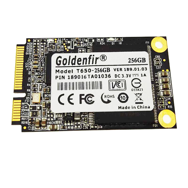 Goledenfir mSATA SATAIII 60 ГБ 128 256 HD SSD твердотельный накопитель для apple пк dell | Компьютеры и