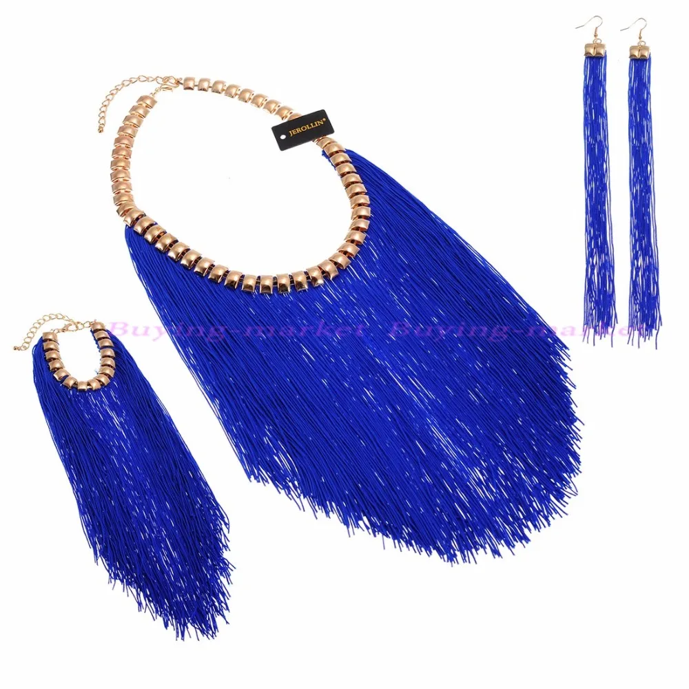 Модные украшения Набор Boho Ленточки этнический Племенной колье Цепочки и