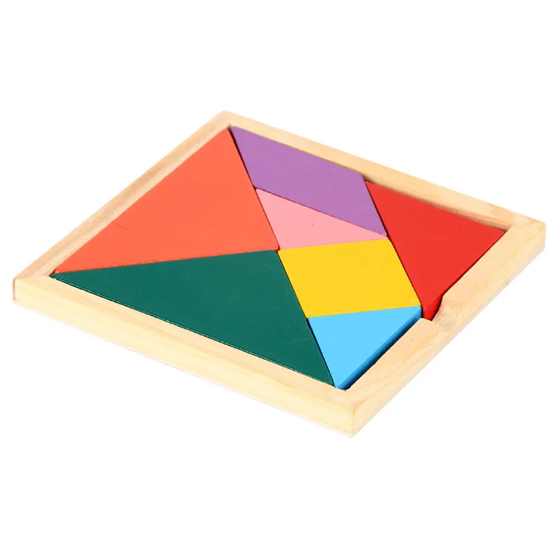 DDWE Tangram деревянные головоломки Детские Пазлы головоломка Танграм Развивающие