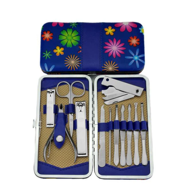 12 шт. Ногтей Маникюр Набор Инструментов для Ухода За Ногтями Travel Kit с Case | Красота и