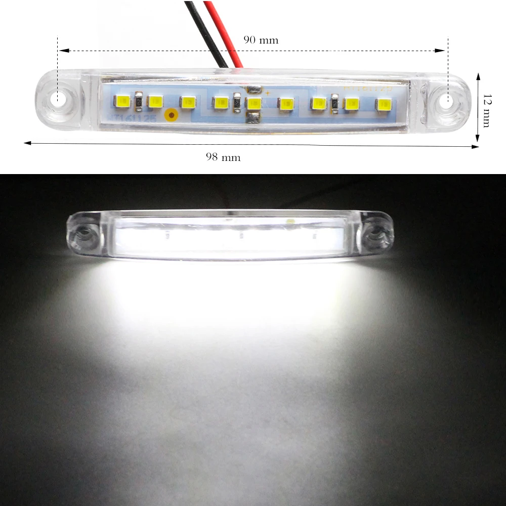 KEYECU 50x3 8 &quot6LED Боковой габаритный фонарь трейлер задние индикаторные огни для