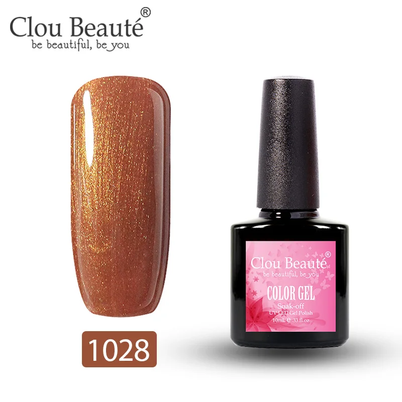Clou Beaute Гель-лак для ногтей УФ Гибридный гвоздь Art Vernis Полупостоянный Гель-лак для ногтей 10 мл замачиваемый эмаль белый - Цвет: 1028
