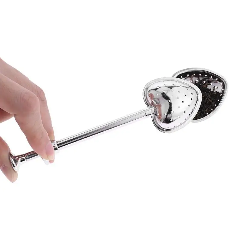 Stainless Steel Heart Tea Infuser Mesh Diffuser Spice Leaf Strainer Filter