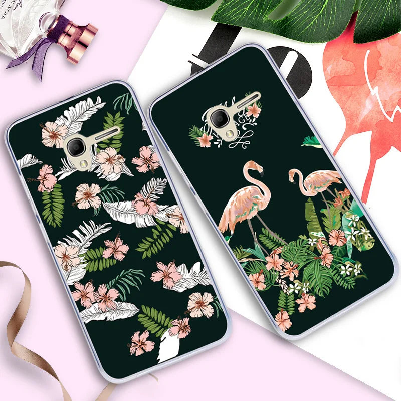 J&ampR Case for Alcatel One Touch POP 3 5025D OT5025D Cover Flamingo Cartoon Cases Soft Silicone POP3 5.5&quot Protective Shell Phone |