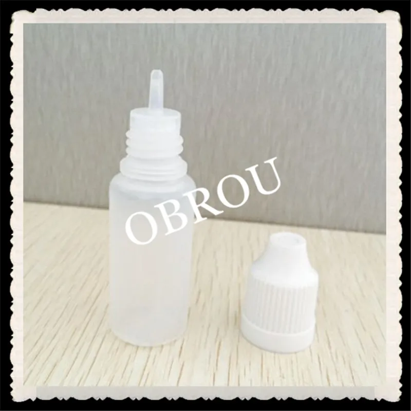 

Free shipping hot selling pe plastic bottles wholesale 2500pcs a lot 15ml dropper bottle with white child safety cap