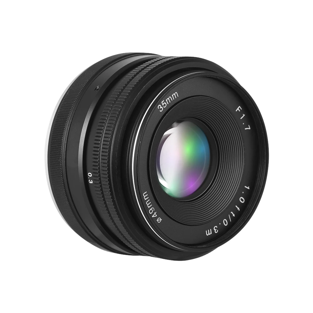 35 мм F1.7 Большая диафрагма ручной фиксированный объектив для Sony E-Mount цифровые