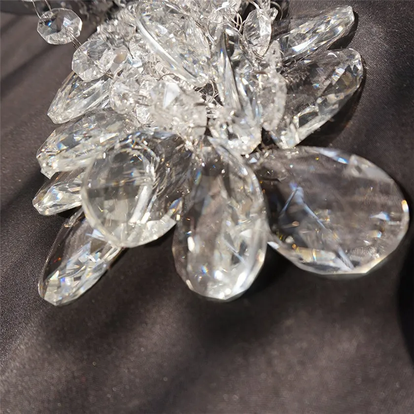 Светодиодный хрустальный потолочный светильник люстра для коридора в столовой