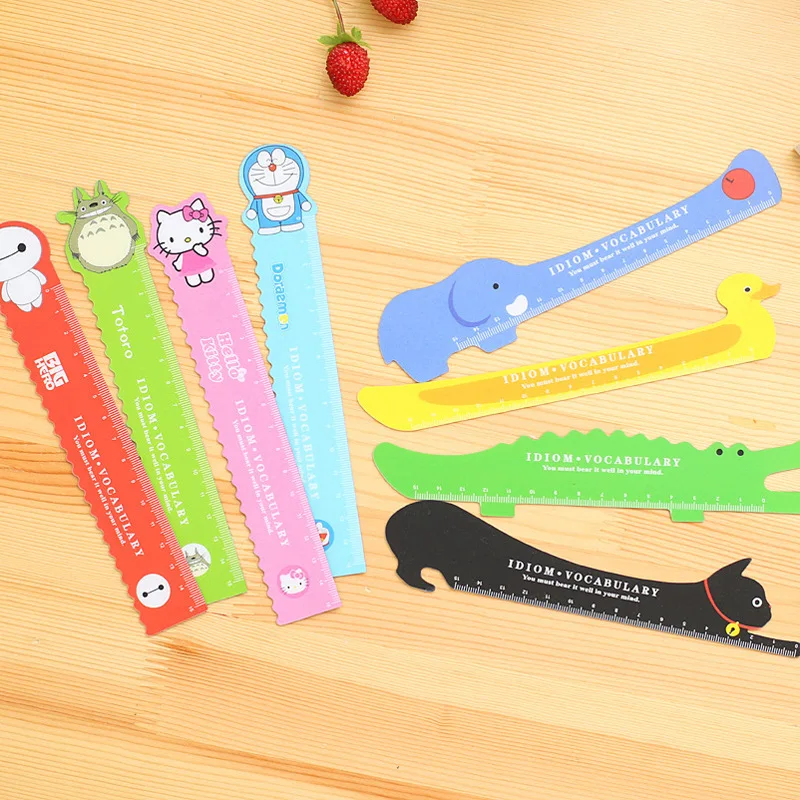 1 PCS 15CM Magnetic Ruler Cartoon Animals My Neighbor Totoro Learning Office Bending Magnet Tool Promotional Stationery | Канцтовары для