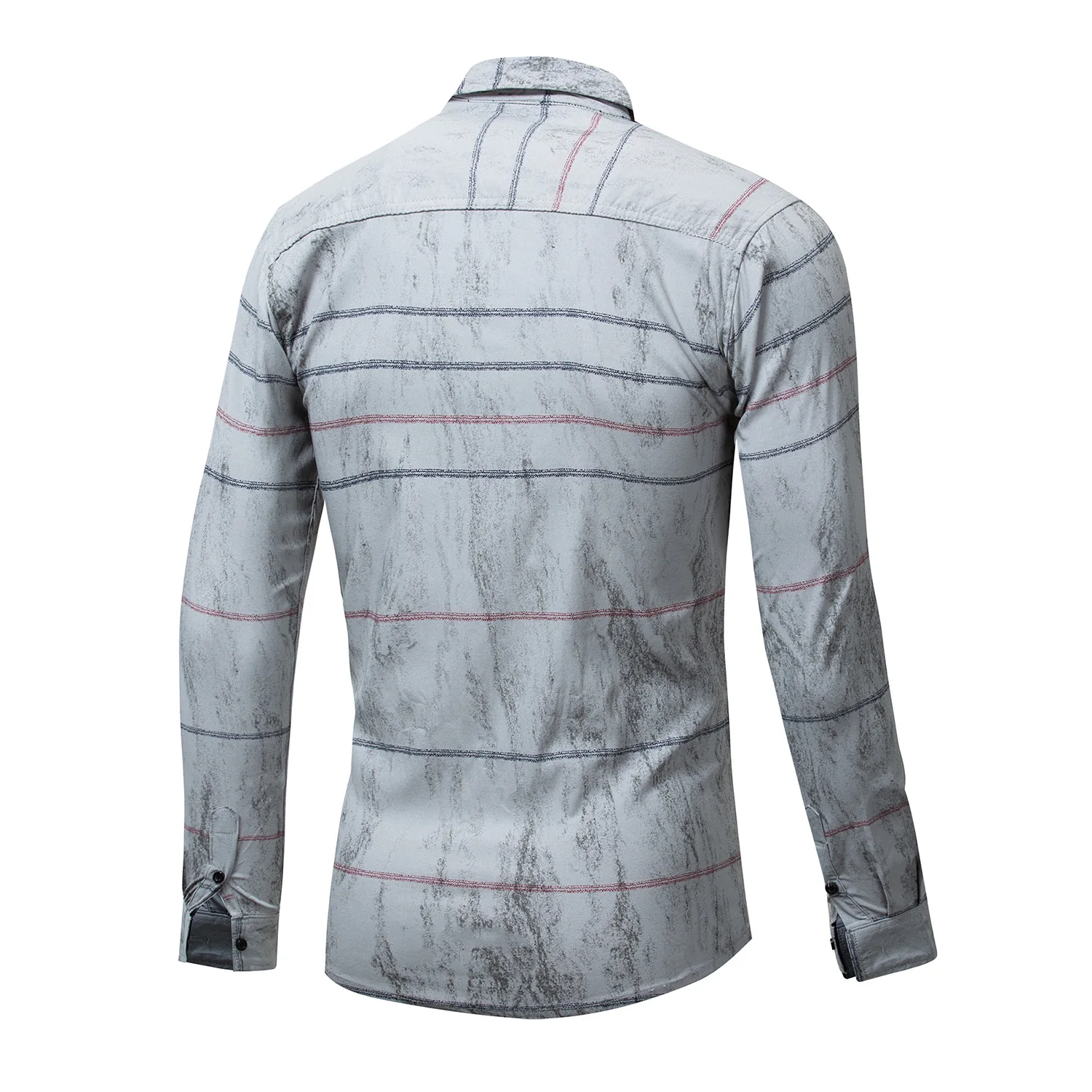 VOMINT Мужские рубашки хлопок мода длинный рукав Повседневная рубашка Топы