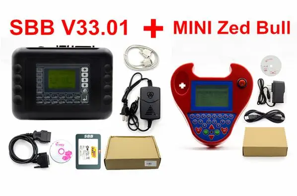 V33.01 ZED BULL Лучший SBB V48.88/V48.99 ключевой программист Программирование ключ в иммобилайзере копия чипа транспондера с ZED Bull Key cloner - Цвет: V33.01 ZED BULL