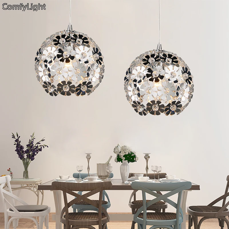 Современная хрустальная Подвесная лампа s в скандинавском стиле светильник для