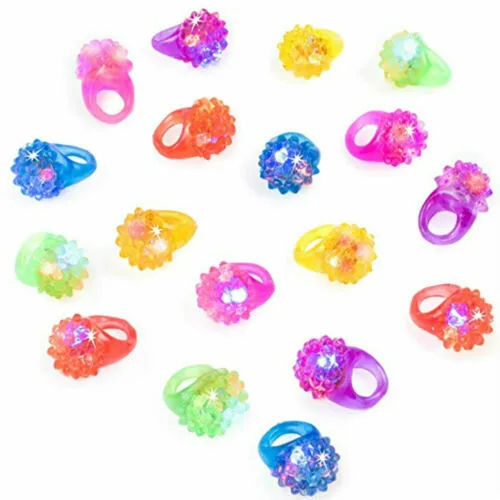 Мигающие кольца красочные светодиодные светящиеся резиновые игрушки для