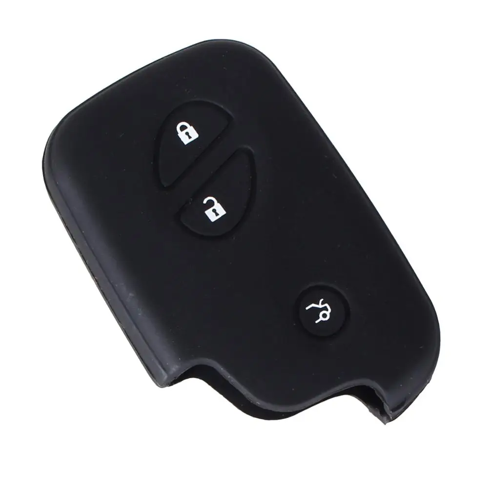 BLACK KEYYOU силиконовый чехол для ключей от машины ключ чехол Крышка для Lexus CT200h ES 300h IS250 GX400 RX270 RX450h RX350 LX570 ключ крышка - Название цвета: BLACK